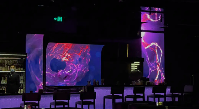 Captivate Customers with Vibrant LED Displays in Dynamic Bar Atmosphere